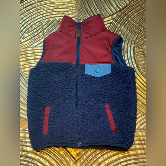 Carter's Other - Carter's Red and Navy Fleece Vest